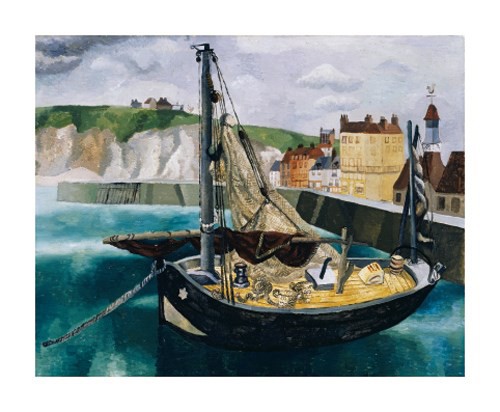 'A Fishing Boat in Dieppe Harbour, 1929' by Christopher Wood 1901 - 1930 (A544) * 