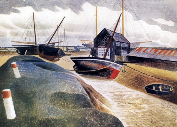 'Fishing Boats' 1938 by Eric Ravilious (B003) 