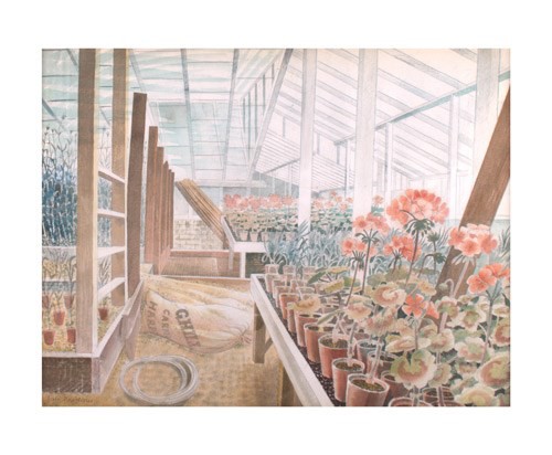 'Geraniums and Carnations' by Eric Ravilious 1903 - 1942 (A590) d