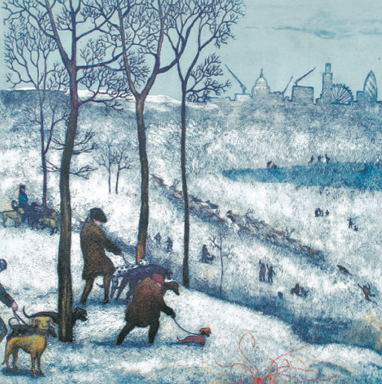 'Richmond Park - Winter, after Bruegel' by Mychael Barratt (B525) 