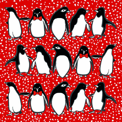 'Penguins' (CHRISTMAS) (5 card pack) (xapp16) now 4.50