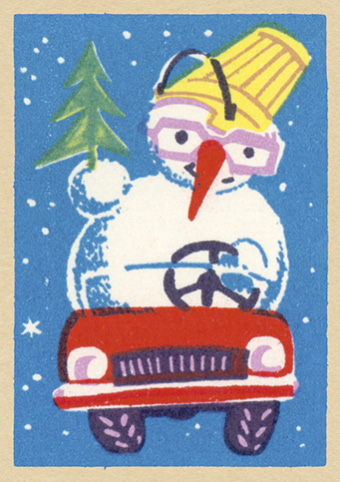 'Rebel with a Claus' Vintage Matchbox (5 card pack) (xapp5) d