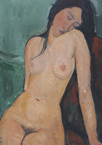 'Female Nude' c1916 by Amedeo Modigliani (1884 - 1920) (C620) The Courtauld Collection