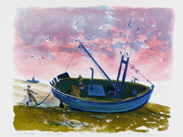 'The Blue Boat' by Bernard Cheese (W163) 
