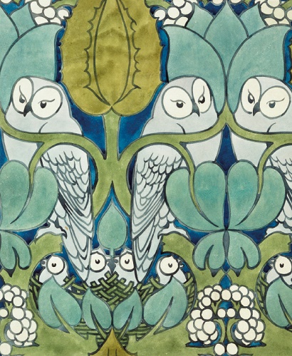 The Owl textile design by C.F.A. Voysey  (V064) 