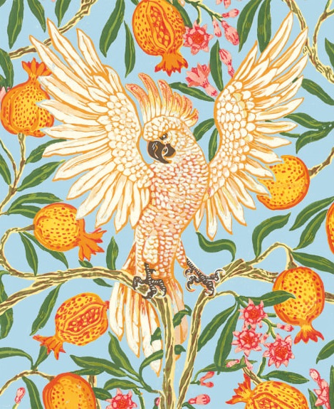 Cockatoo and Pomegranate from a wallpaper by Walter Crane (1845 - 1915) (V162) 