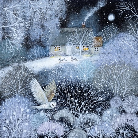 'Winter Garden' by Lucy Grossmith (5 pack)  (xmg10) g1 (larger square format) 160mm x 160mm (message inside) Was 5.95, now 3.60