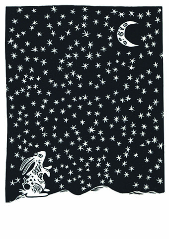 'Spotty Rabbit Gazing at the Moon' by Melanie Wickham (CHRISTMAS) (xaps10) d Was 2.95, now 1.45