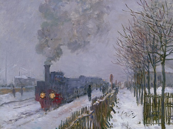 'Train in the Snow or The Locomotive' 1875 by Claude Monet (1840 - 1926) (W167) 