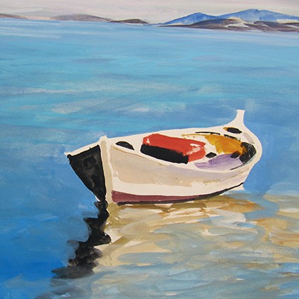 'Floating Boat, Greece, 1977' by Donald Hamilton Fraser (C251) *