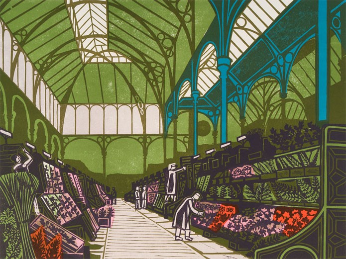 'Covent Garden Flower Market' by Edward Bawden (Print)