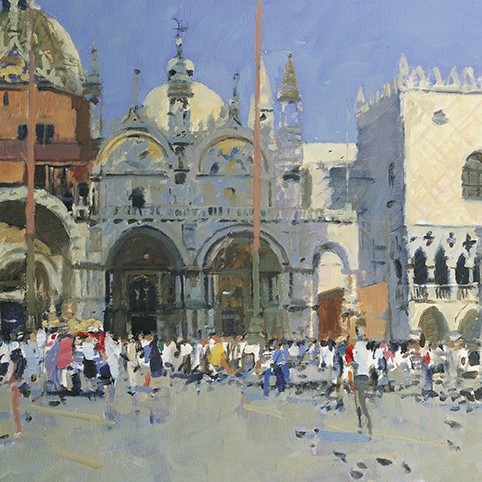 'Piazza San Marco' by Ken Howard OBE RA (C021) *
