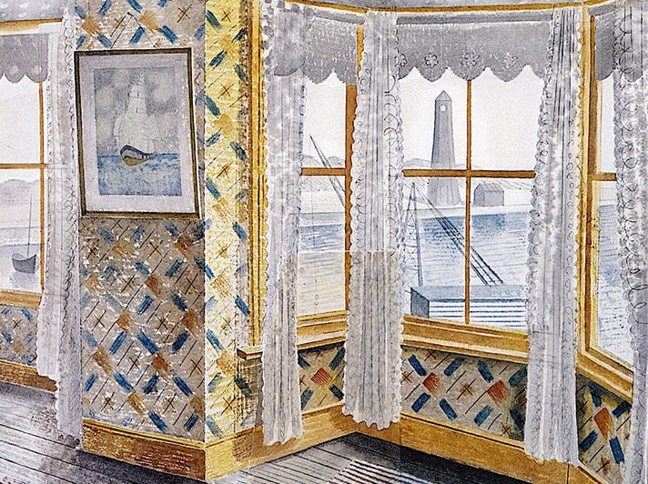 'Room at William the Conqueror' 1938 by Eric Ravilious (W084) d