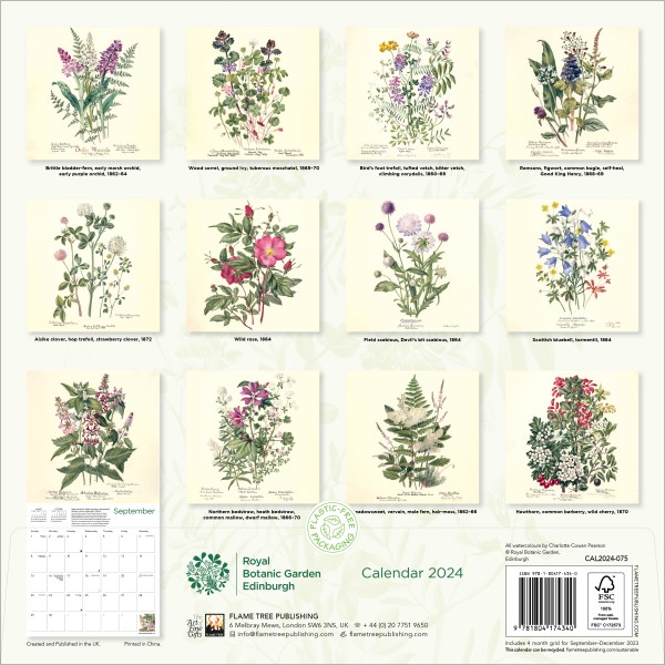 Royal Botanic Garden Edinburgh 2024 Calendar (CAL5) Click image for calendar details Was 11.00, now 4.40