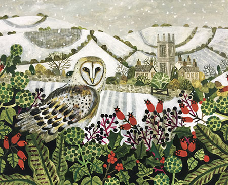 'Winter Owl' by Vanessa Bowman (xcdp13) g1 (6 card pack) Christmas