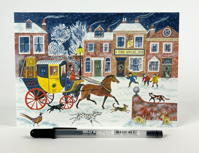 'The Angel Inn' Advent card by Emily Sutton (AP067) (ADC3) NEW