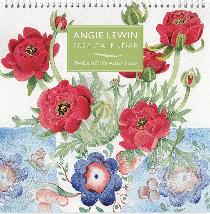 Angie Lewin Wall Calendar 2026 (still life watercolours)  Click image for calendar details 