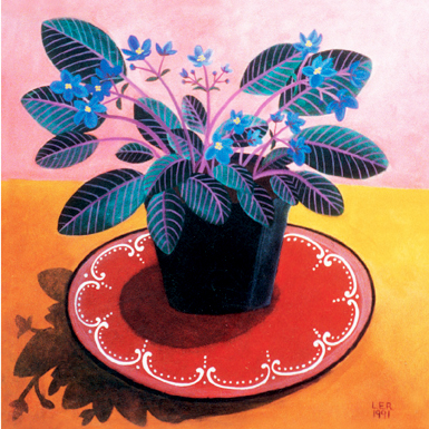 'African Violets' by Lucy Raverat (B449) 