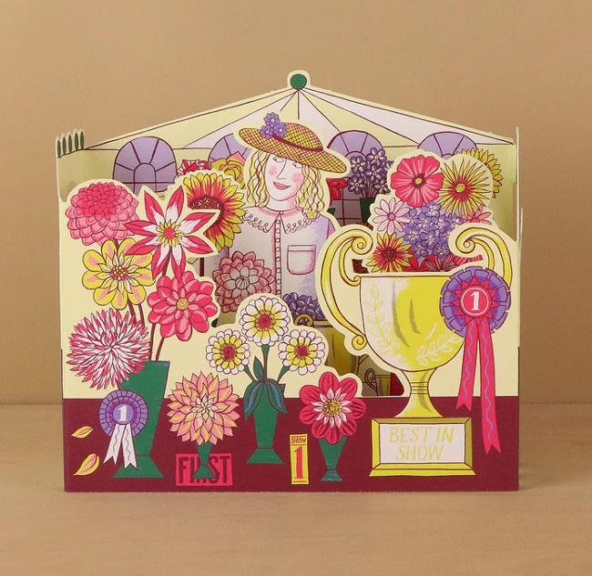 'Flower Show' die-cut box card by Alice Pattullo (AP077) NEW In stock form 1st July, available to order