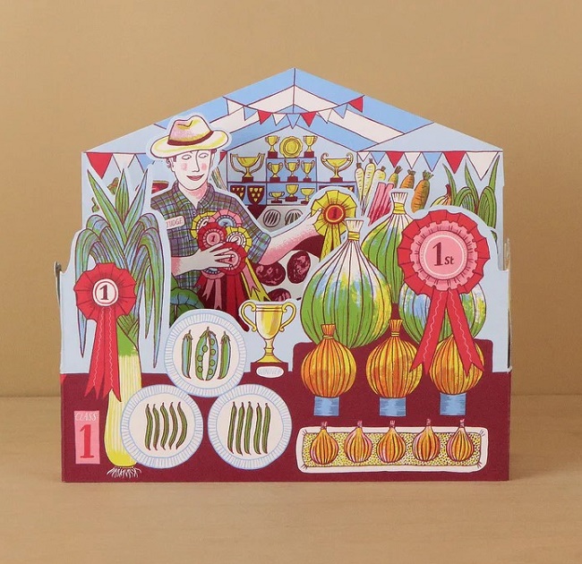 'Vegetable Show' die-cut box card by Alice Pattullo (AP076) NEW In stock form 1st July, available to order