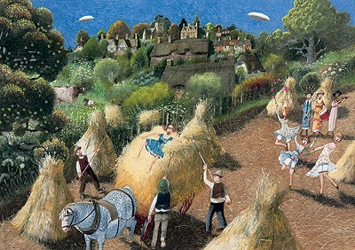  'Among the Sheaves' by Richard Adams (Print)