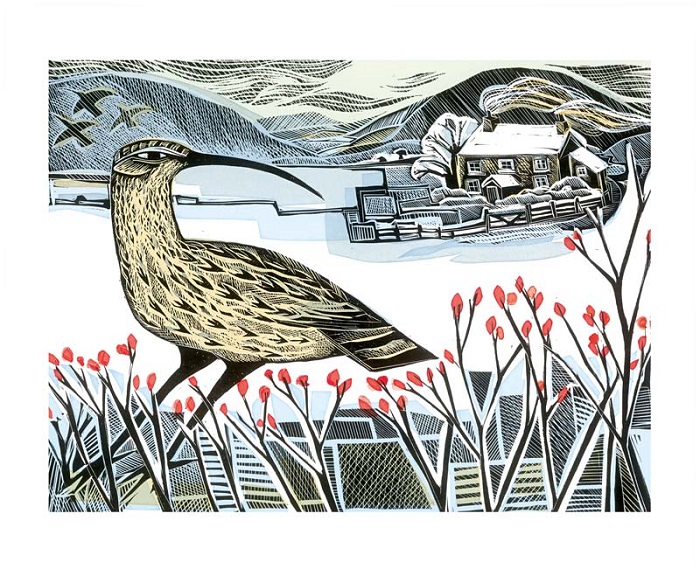 'Curlew Christmas' by Angela Harding (A082w) d