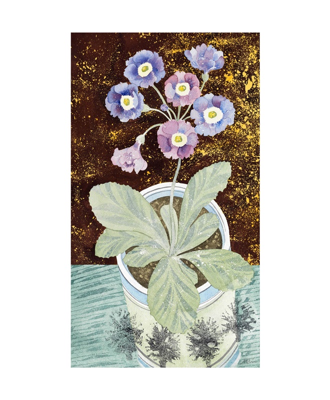 'McWatts Blue in Mochaware Cup' by Angie Lewin (A944) NEW