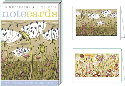 Angie Lewin Notelets (Agapanthus / Autumn Spey) (AN016)