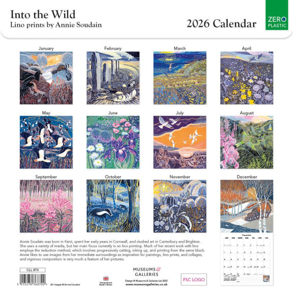 Annie Soudain 'Into the Wild' 2026 Calendar (CAL07) Click image for calendar details