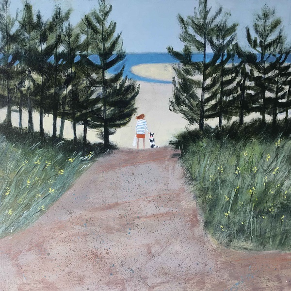 'Arriving at Holhkam Beach through the Trees' by Barbara Peirson (Q188) 