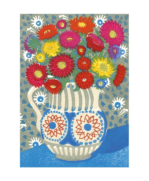 'Asters in Bloomsbury Jug' by Matt Underwood (A928) * 