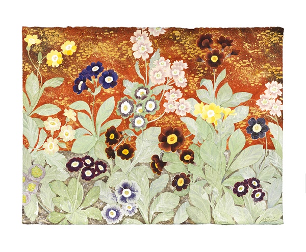 'Auricula Tapestry' by Angie Lewin (A927) *