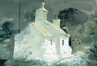  'Back of Watch Cottage' by John Knapp-Fisher (Print)