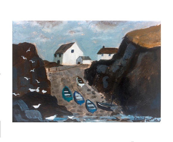 'Beached Boats' by Biddy Picard (1922 - 2019) (A925) d