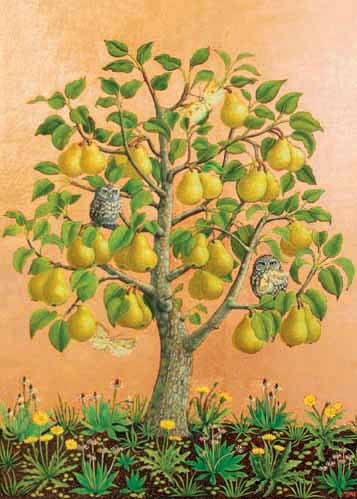 'Bosc Pears with Little Owls' by Marcelle Milo-Gray (B225)