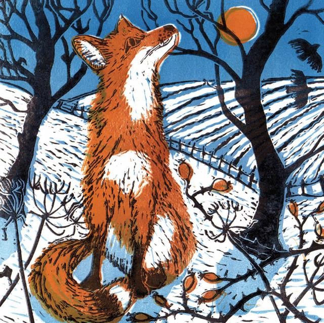 'Fox in Snow' by Caroline Barker (R189)