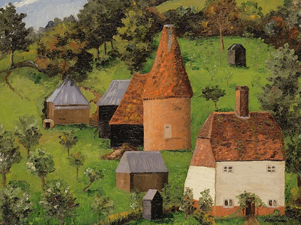 'Oast-houses' 1927 by Cedric Morris (1889 - 1982)  (W158) NEW