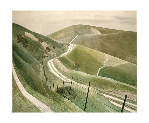 'Chalk Paths' by Eric Ravilious 1903 - 1942 (A058) 