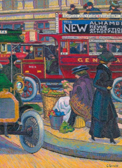 Piccadilly Circus, 1912 by Charles Ginner (1878 - 1952) (V202) d The Tate Collection 