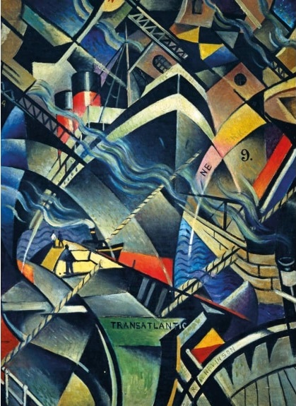 The Arrival, c1913 by Christopher R W Nevinson (1889 - 1946) (V201) The Tate Collection