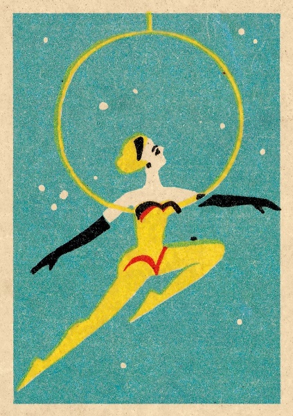 Circus Performer from vintage matchbox collection of Jane McDevitt (maraid) (C335)  