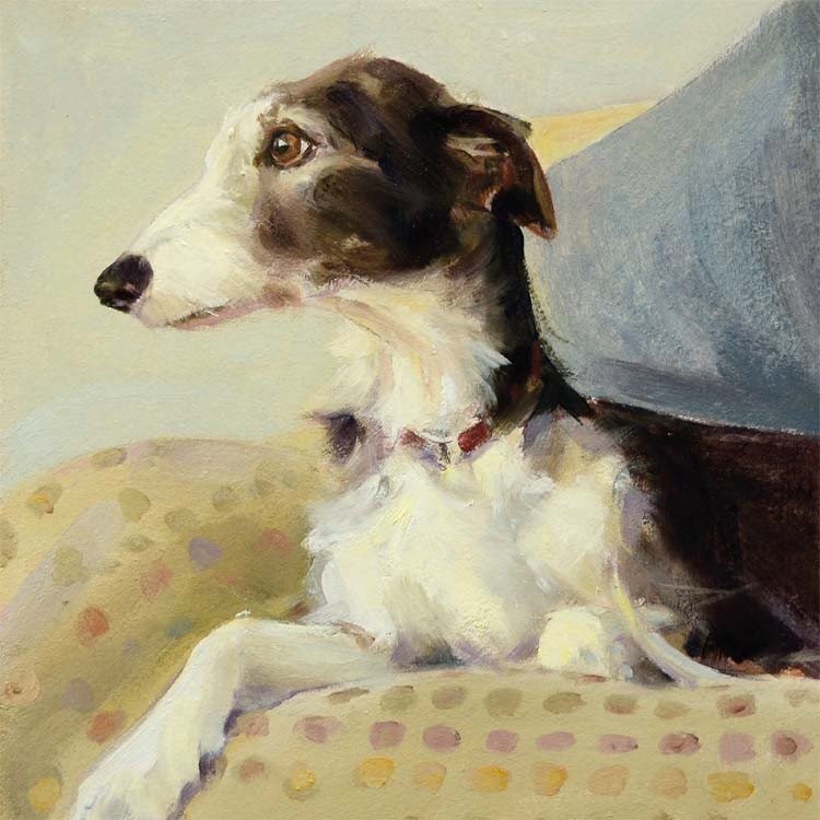 'Lurcher on Spots' by Claire Eastgate (Q019) *