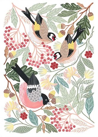 'Woodland Finches' by Claire Tuxworth (T132) NEW