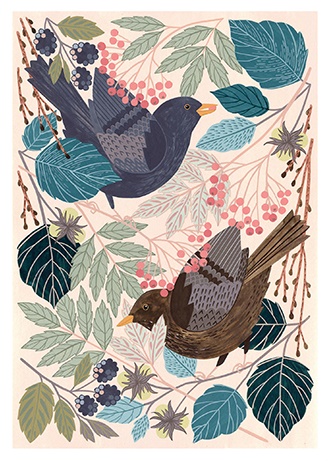 'Blackbirds' by Claire Tuxworth (T085) 