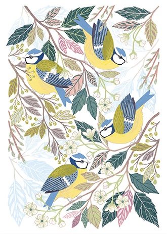 'Blue Tits' by Claire Tuxworth (T082) 