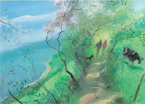 'Cliff Walk in Spring' by Nicholas Hely Hutchinson (B058)