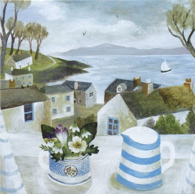 'Cornish Jug, Garden Flowers' by Sarah Bowman (B002) * 