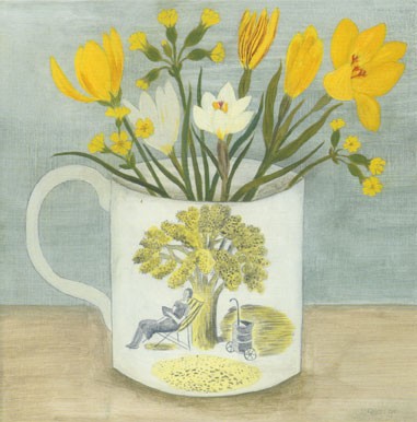 'Ravilious Cup and Spring Flowers' by Debbie George (B371) *