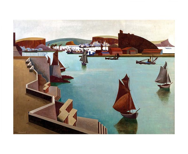 'The Cattlewater, Plymouth Sound' 1920-23 by Edward Wadsworth 1889 - 1949 (A127) NEW