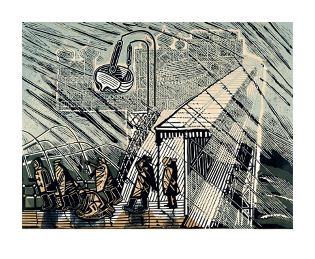 'Snowstorm in Brighton' by Edward Bawden (A789w) 